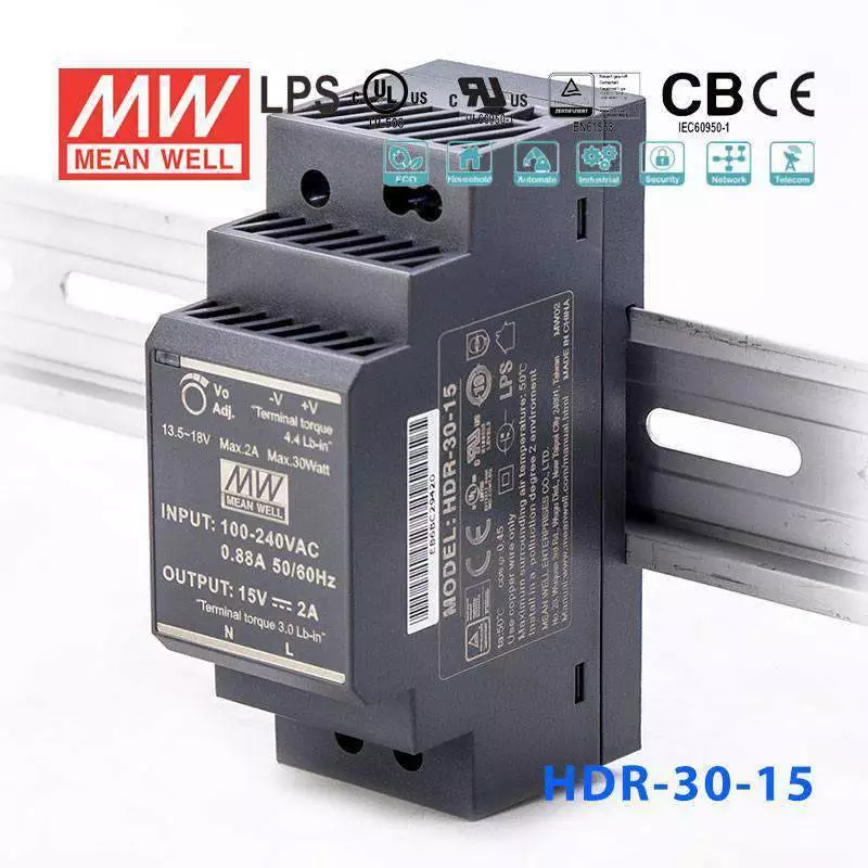 Arduino Hdr's HDR-30-15 MEANWELL POWER SUPPLY - STAR BABY ELECTRONICS